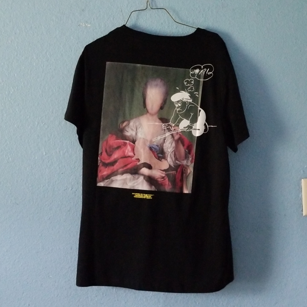 Off-White Marina de Silva Black Tee - Size Medium